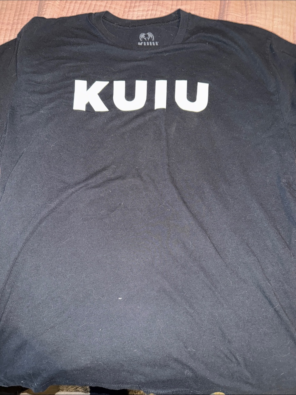 KUIU Black Short Sleeve Tee with White Logo Center